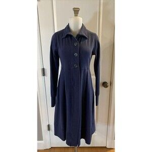 Lululemon Blue Duster Jacket Dress Front Button Long Sleeve Cardigan -Size 2/4 S